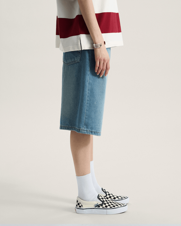 Vans - Cinched Check-5 Baggy Shorts, Woman, Blue, Size: 22 (obrázek 5)
