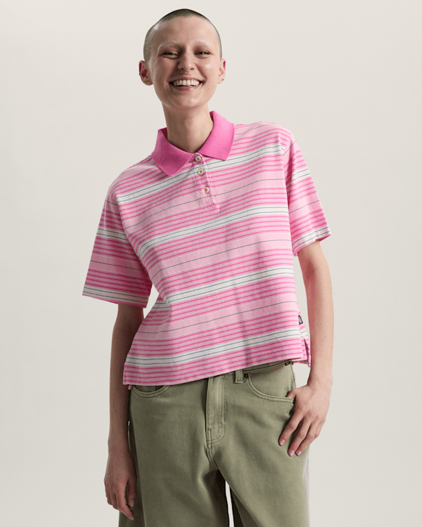 Vans - Swing Knit Polo Shirt, Woman, Pink, Size: XL (obrázek 3)