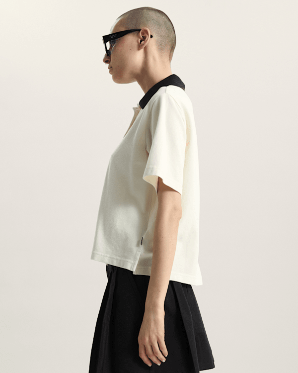 Vans - Swing Knit Polo Shirt, Woman, White, Size: L (obrázek 5)