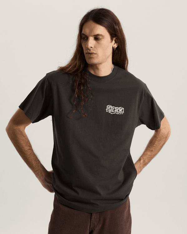Vans - TETHERED SS TEE Faded Black, Man, Black, Size: L (obrázek 3)