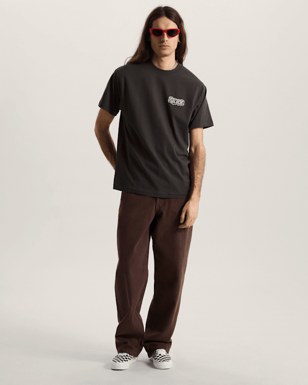 Vans - TETHERED SS TEE Faded Black, Man, Black, Size: L (obrázek 5)