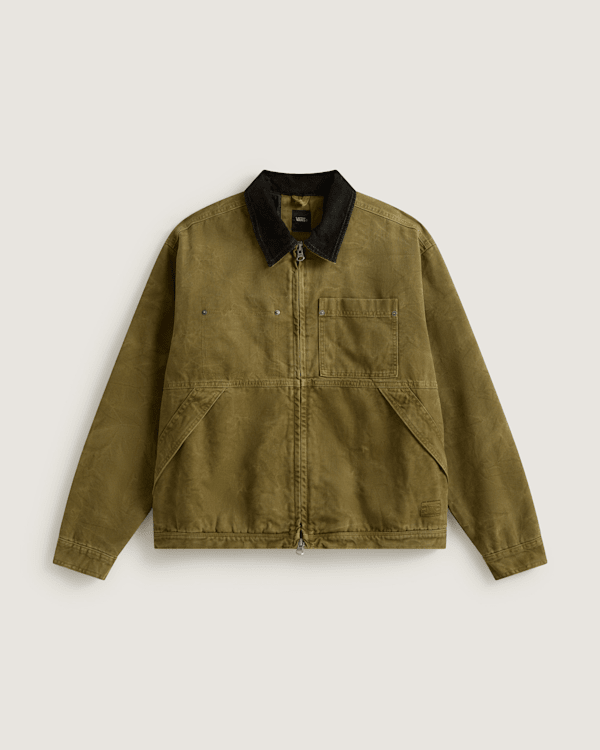 Vans - Nico Chore Canvas Jacket Olive Brown, Man, Beige, Size: XL