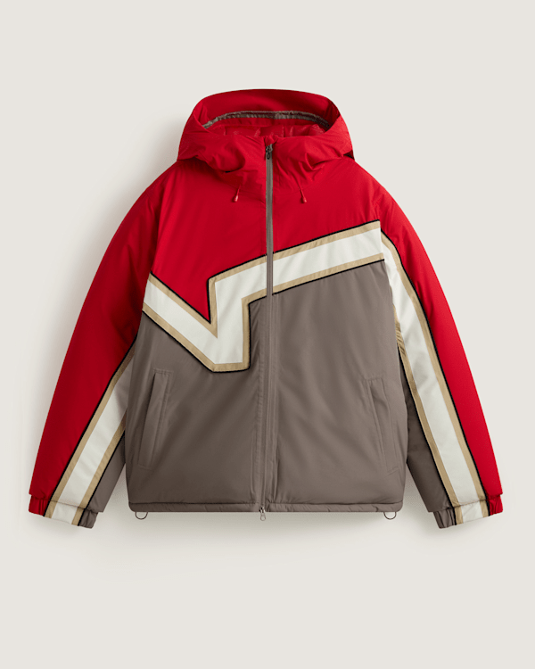 Vans - 90's Big Block Hooded Puffer Jacket, Man, Red, Size: XXL