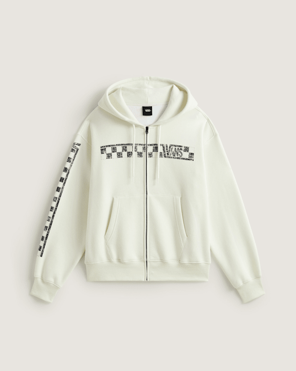 Vans - Vans Racing Full Zip Hoodie, Man, White, Size: M