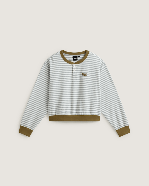 Vans - Molly Long Sleeve Henley, Woman, Grey, Size: L