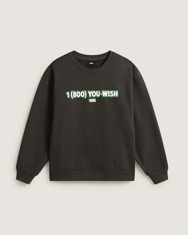 Vans - You Wish Crew Faded Black, Damen, Schwarz, Größe: XXS