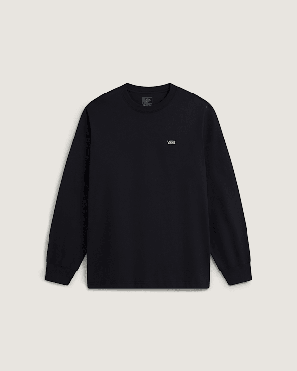 Vans - Lockeres Langarm-T-Shirt mit Logo auf der linken Brust II, Herren, Schwarz, Größe: XL