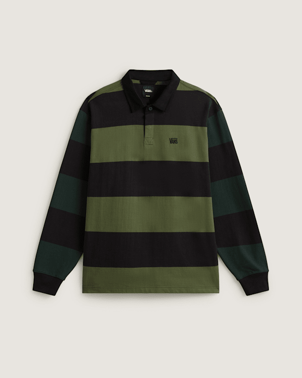 Vans - Ward Stripe Rugby Knit, Man, Green, Size: XXL