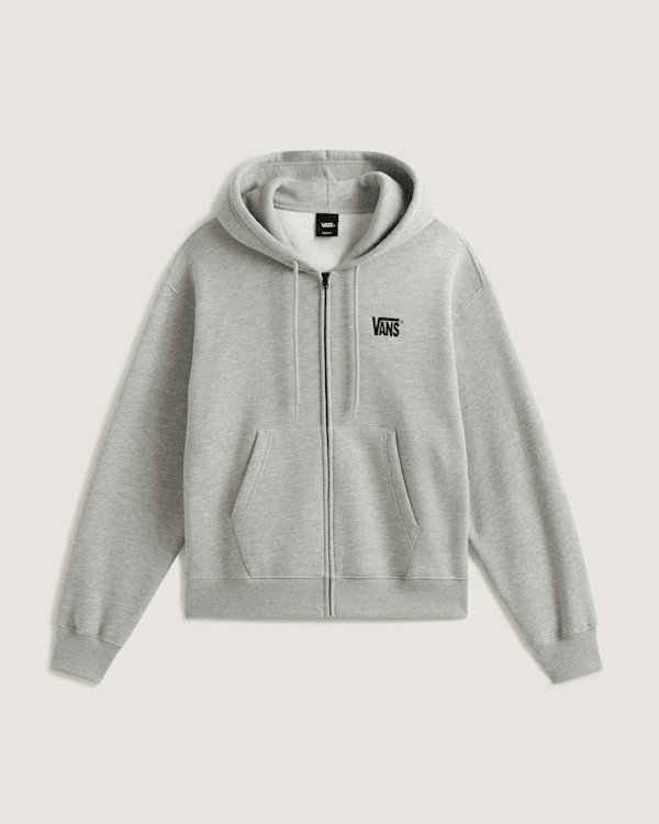 Vans - Stretch Logo Zip Pullover Hoodie, Man, Grey, Size: L