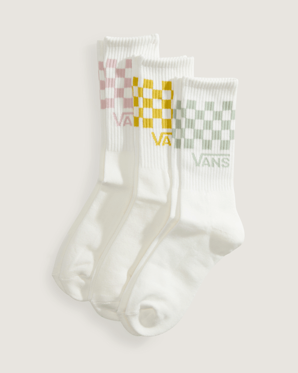 Vans - Classic Check Crew Socken (3 Paar), Herren, Weiß, Größe: L (42.5-47​)
