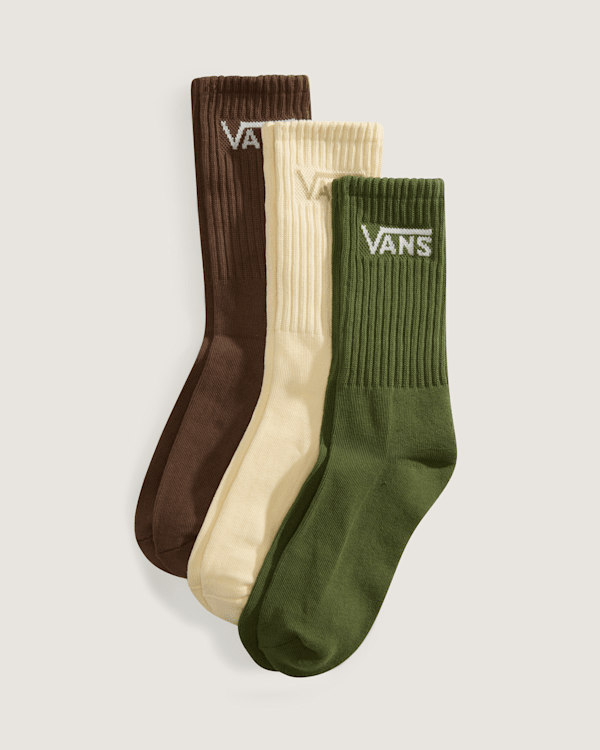 Vans - Classic Crew Socks (3 pairs), Man, Green, Size: XL (13-16​)