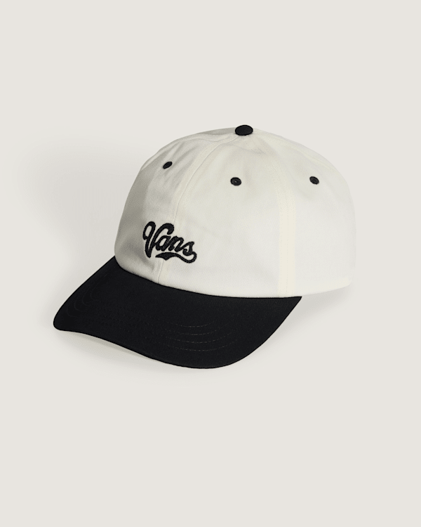 Vans - Lefty Script Curved Bill Jockey Black, Man, White, Size: One size
