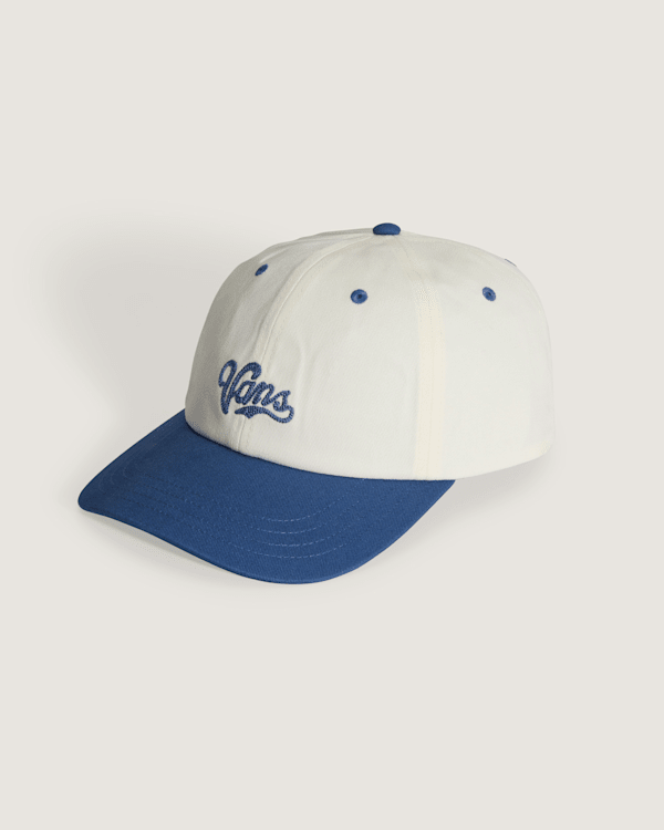 Vans - Lefty Script Curved Bill Jockey True Navy, Herren, Weiß, Größe: Einheitsgröße