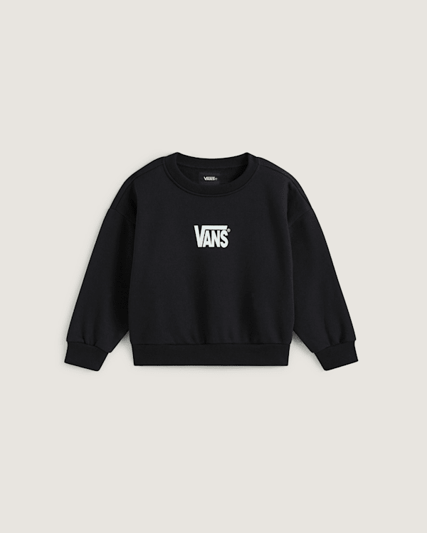Vans - Kids Stretch Logo Crew Sweatshirt (2-8 Years), Black, Size: 4-5Y
