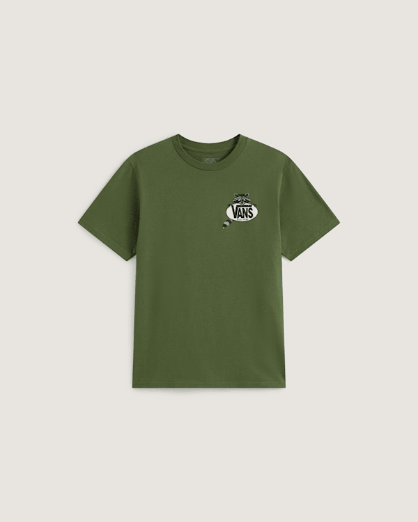 Vans - Dumpster Raccoon T-Shirt für Kinder (8–14 Jahre), Grün, Größe: S