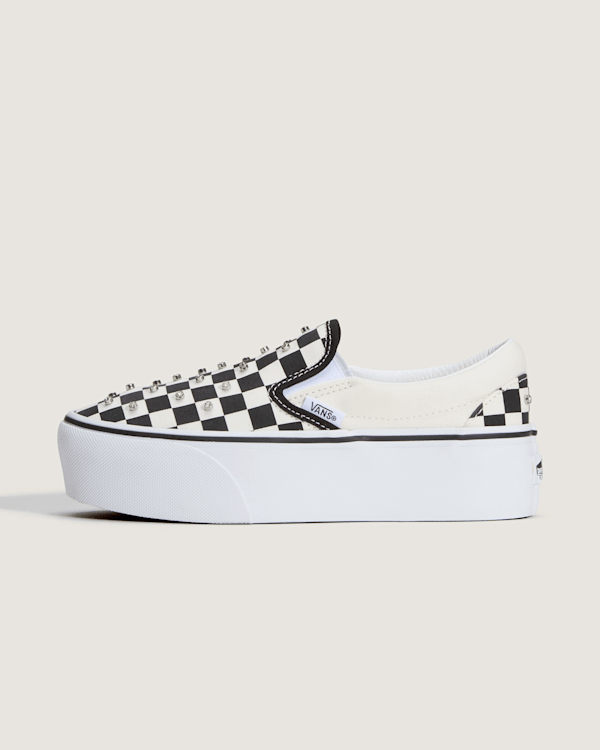 Vans - Youth Classic Slip-On Platform Shoes (8-14 years), Black, Size: 2.5