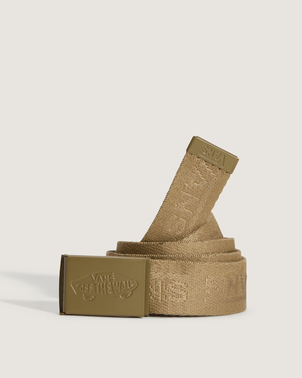 Vans - Drop V Web Belt Olive Brown, Man, Beige, Size: One size