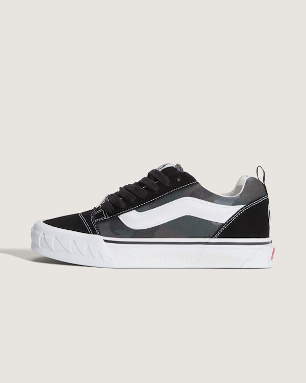 Vans - Vans x BAPE Knu Skool, Man, Black, Size: 12