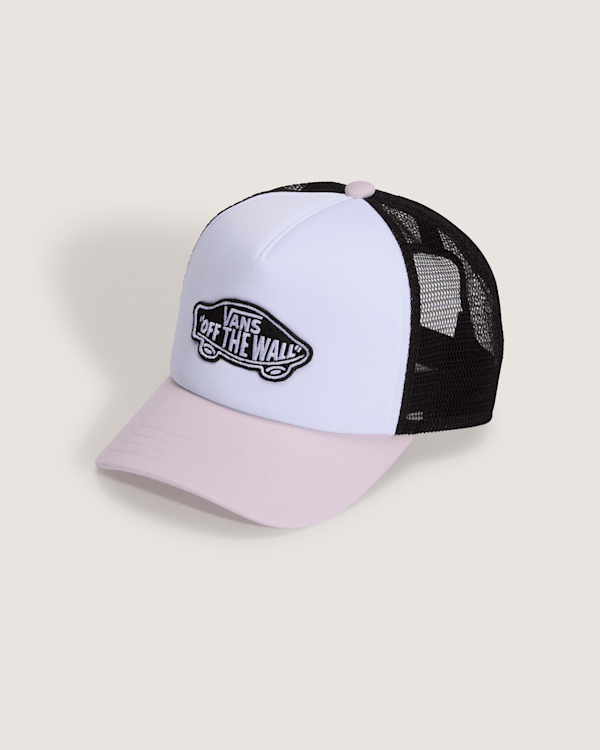 Vans - Kids Patch Curved Bill Trucker Hat, White, Size: One size