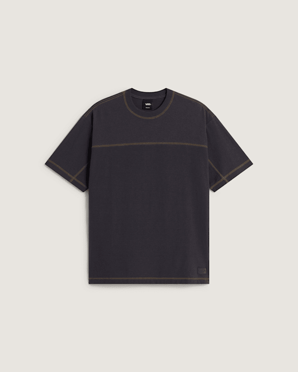 Vans - Contrast Stitch Loose Fit SS Tee Charcoal Grey, Man, Grey, Size: XXL