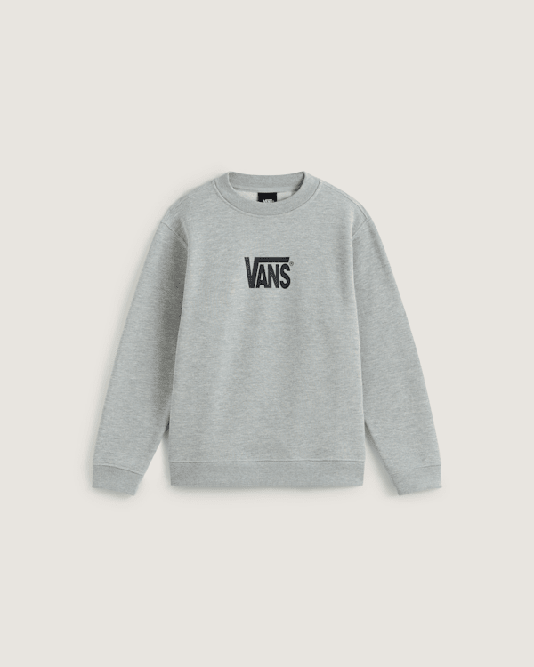 Vans - Kids Stretch Logo Crew Sweatshirt (8-14 Years), Grey, Size: S