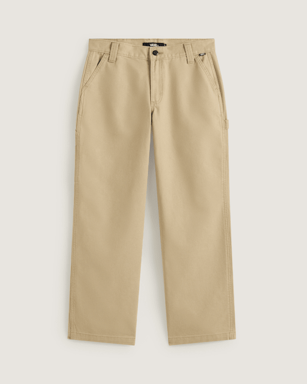 Vans - Chore Mid Rise Straight Trousers, Woman, Beige, Size: 36