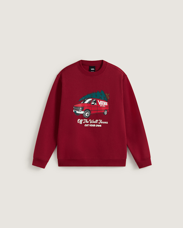 Vans - Kids Cut Your Own Crew Sweatshirt (8-14 years), Burgundy, Size: S
