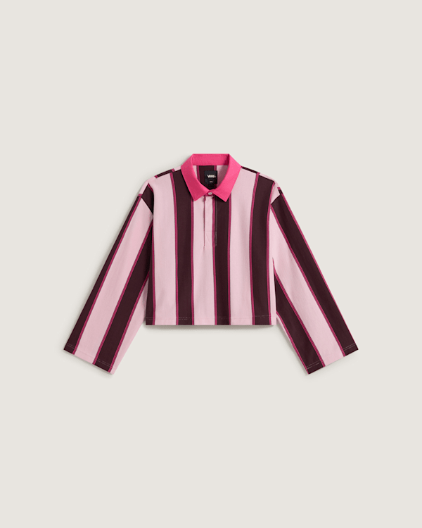 Vans - Becky Rugby Shirt, Woman, Pink, Size: XXS