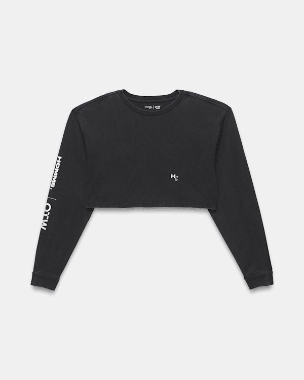 Vans - Otw Homme Girls Ls Crop Tshirt Washed Black