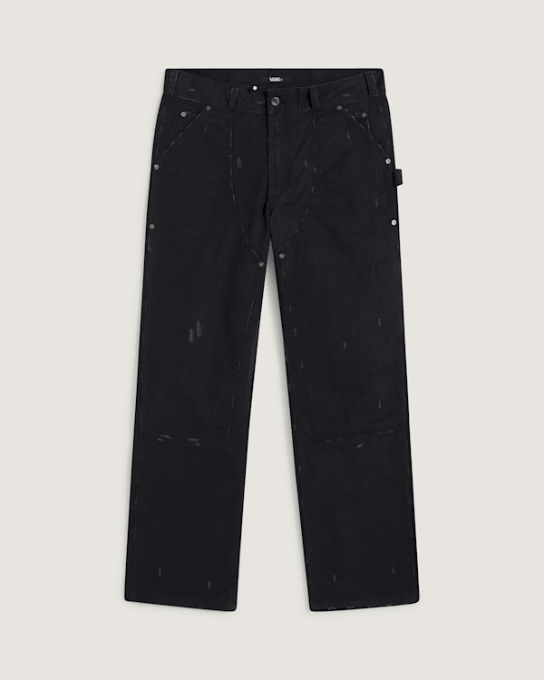 Vans - A.O.D. by Slam Jam Distressed Double Knee Trousers, Man, Black, Size: 33