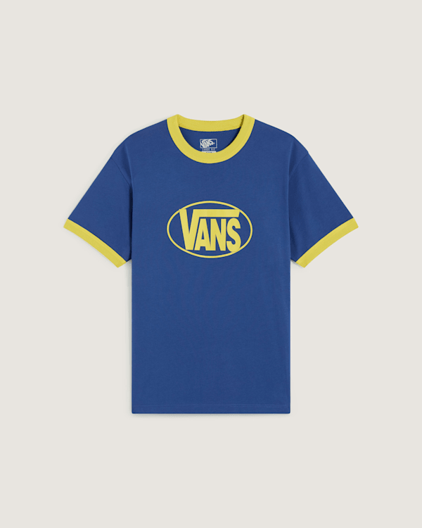 Vans - Center Chest Ringer T-Shirt, Man, Blue, Size: XS
