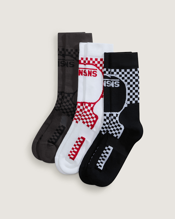 Vans - A.O.D. by Slam Jam Checker Socks (3 pairs), Man, Black, Size: XL (13-16​)