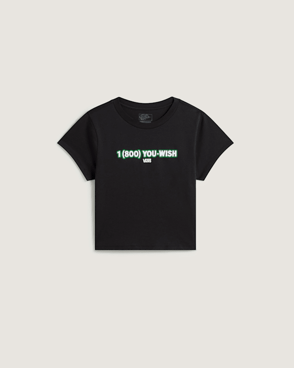 Vans - You Wish Baby Tee Black, Woman, Black, Size: XS