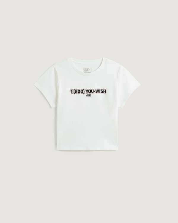 Vans - You Wish Baby Tee White, Woman, White, Size: XL