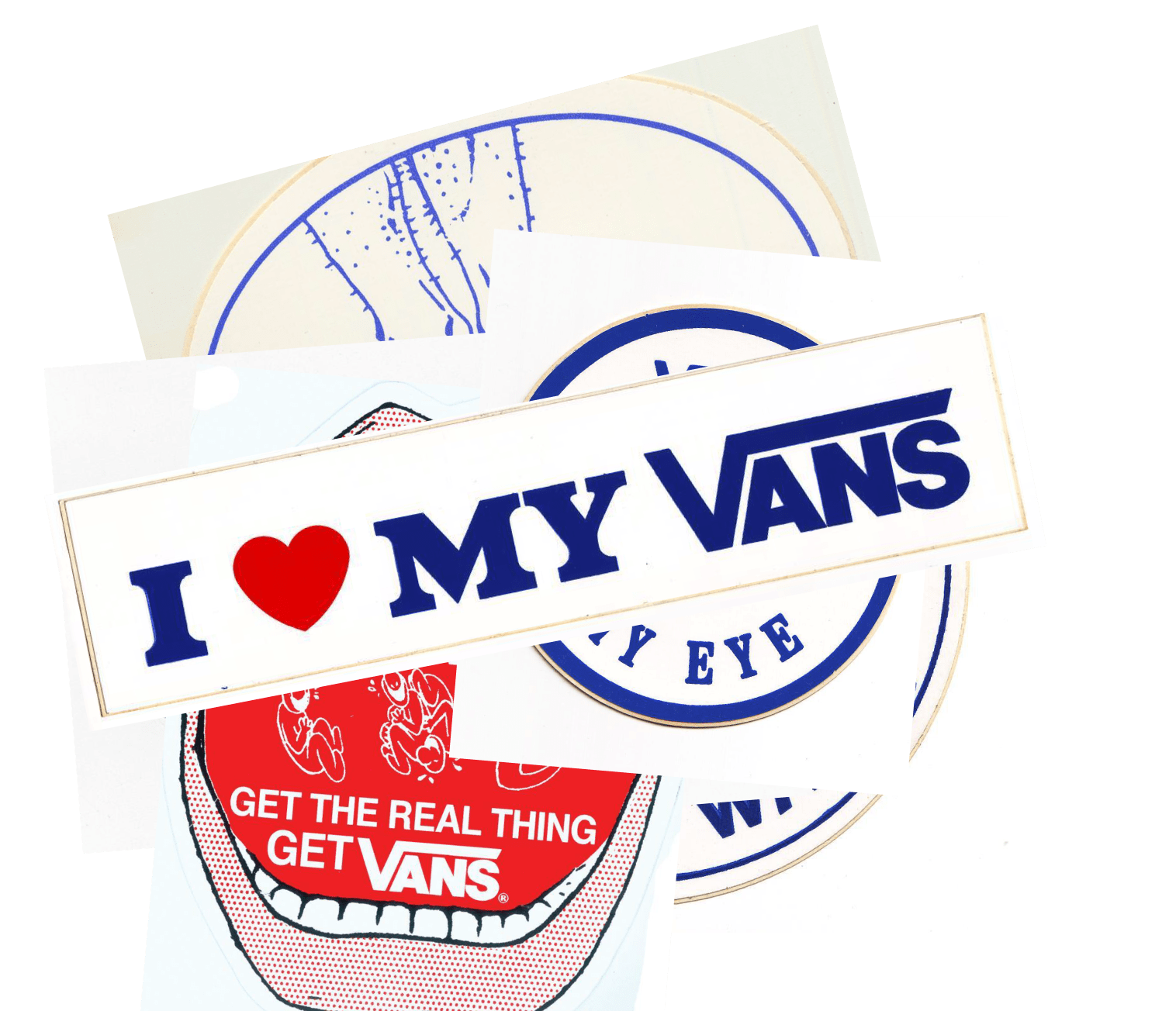 Sticker that reads I Heart My Vans