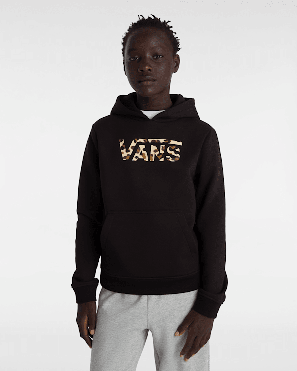 Girls Felidae Drop V pullover Hoodie (8-14 years) in Black| Vans UK