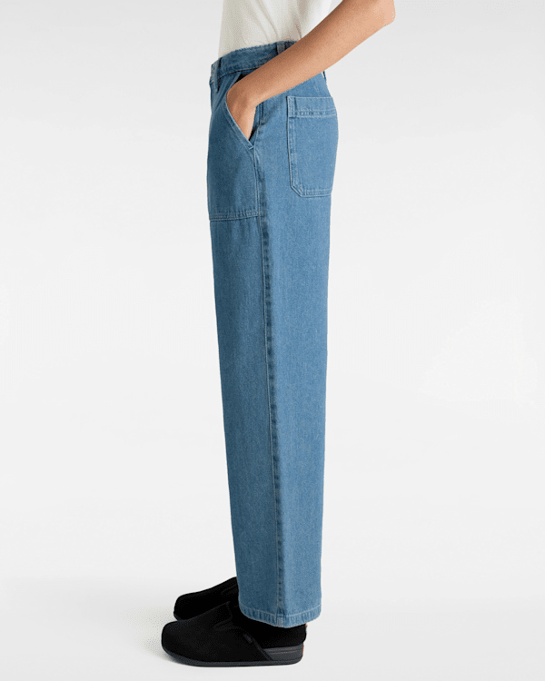 【SATIIIZ】Dieven track banding denim pants Dieven track banding denim pants - satiiiz