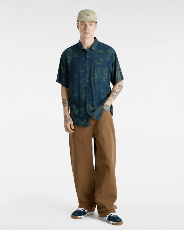 Vans Camp Loose Collar Woven Shirt in Blue| Vans SE