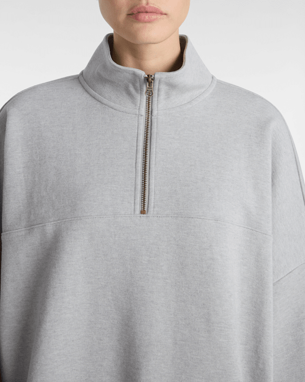 新品未使用NKNIT_pattern pullover sweat 130siz Elevated Double Knit Loose Mock Neck Sweatshirt in Grey| Vans UK