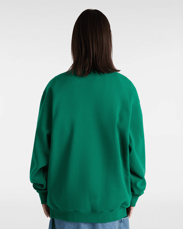 Original Standards Varsity Loose Crew Sweatshirt in Green