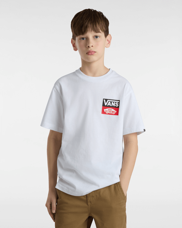 Boys OG Logo T-Shirt (8-14 Years) in White| Vans DK
