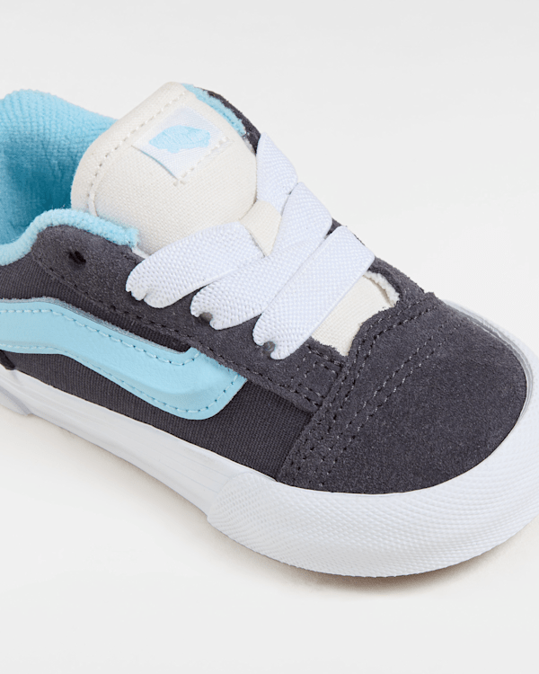 Baby Shoes Tenis Vans Gris Con Verde Zapatillas Knu Skool De Bebé