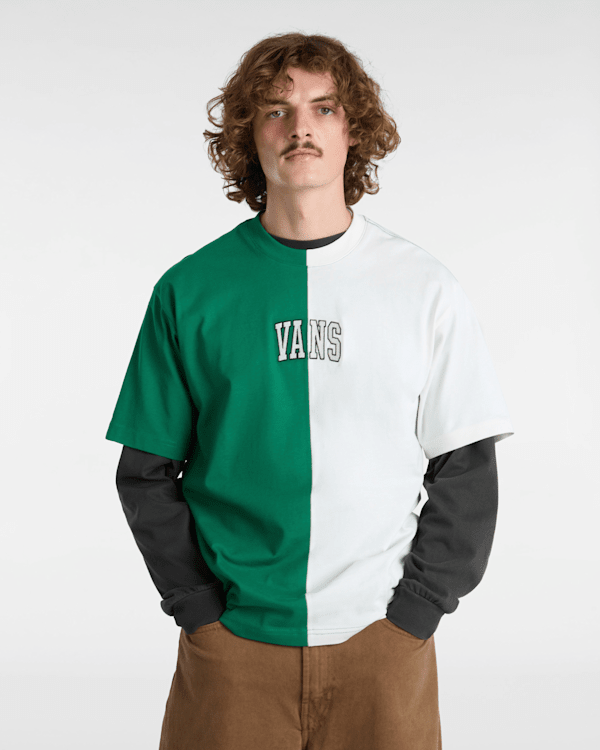 【おすすめアイテム】Vans Colour Block Logo T-Shirt Logo Vintage Colorblock T-Shirt in White| Vans UK