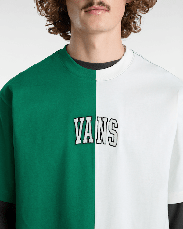 Logo Vintage Colorblock T-Shirt in White| Vans UK