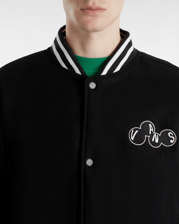 Scuttle Baseball Jacket in Black| Vans SE