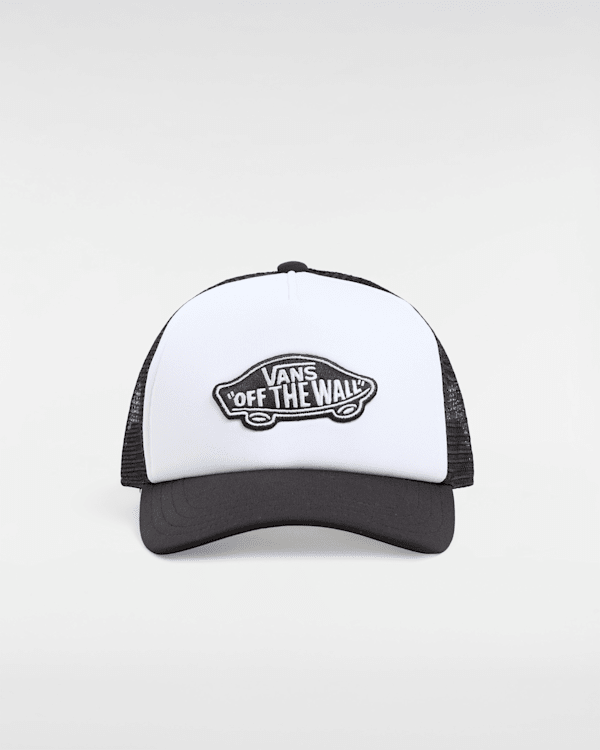 Kids Patch Curved Bill Trucker Hat in Black| Vans UK