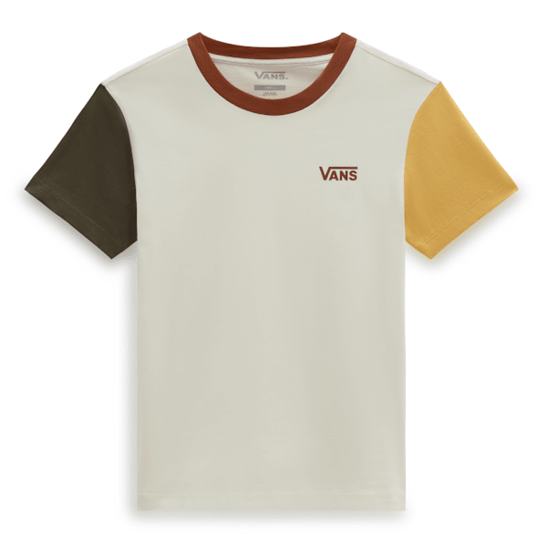 【おすすめアイテム】Vans Colour Block Logo T-Shirt Logo Vintage Colorblock T-Shirt in White| Vans UK