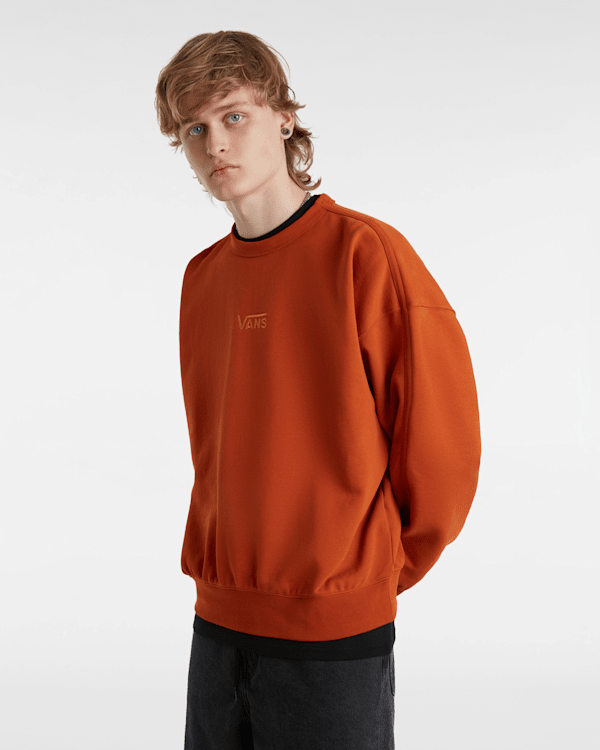 Premium Logo Crew Sweatshirt in Orange| Vans SE