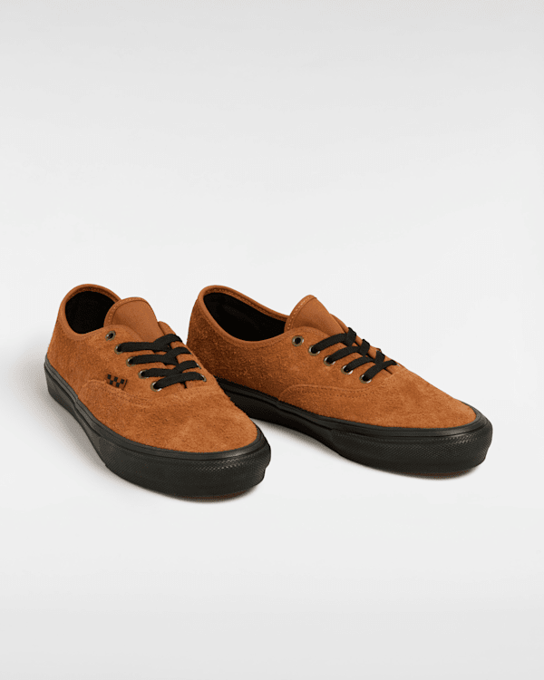 Skate Authentic Hairy Suede Shoe in Orange| Vans UK
