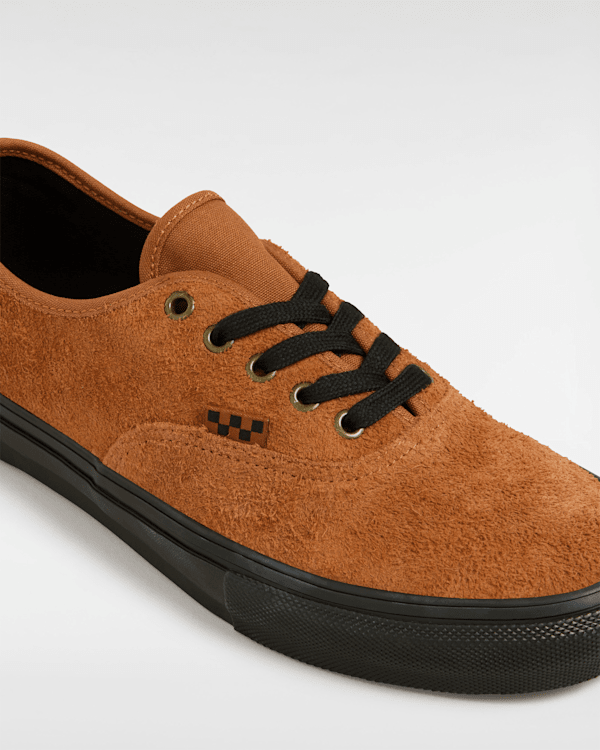 Skate Authentic Hairy Suede Shoe in Orange| Vans UK